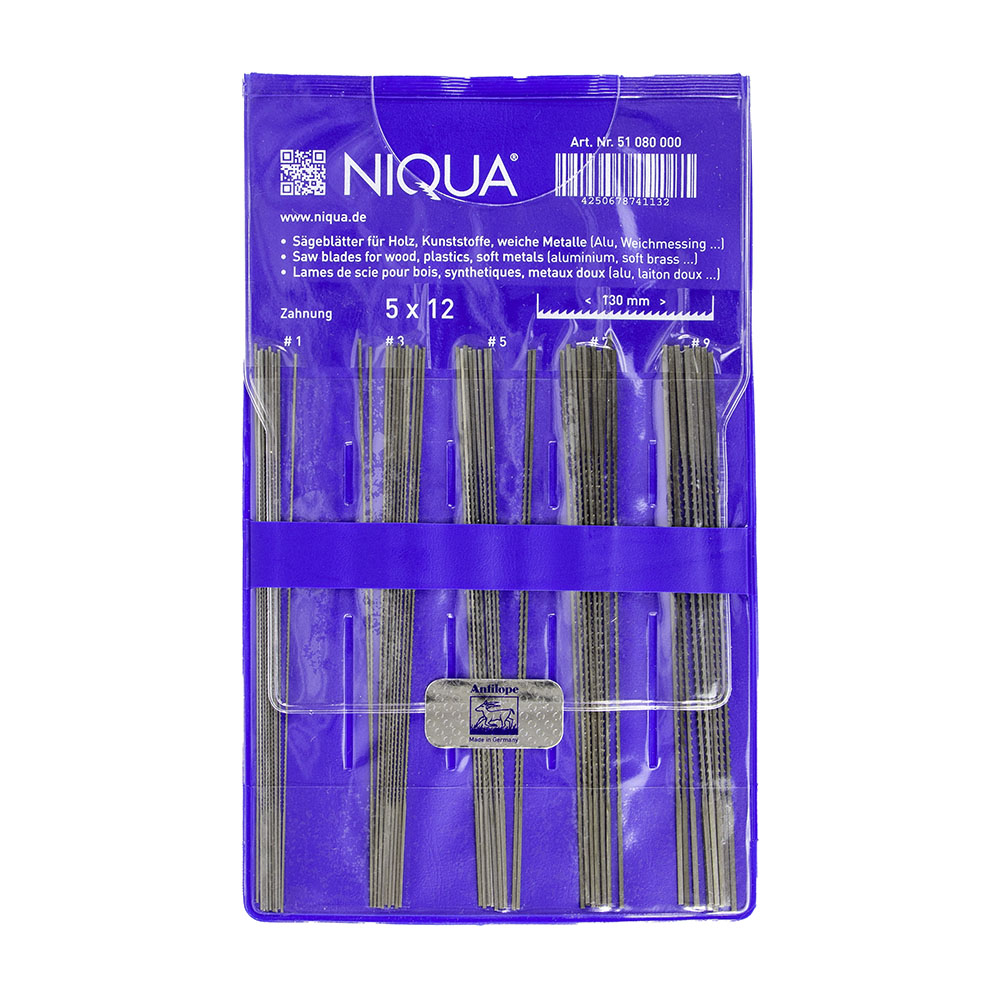 Wood and metal sawblades in a variety pack.  5 kinds, one dozen each.